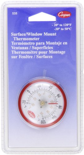 0070131053503 - COOPER-ATKINS 535-0-8 COOLER THERMOMETER WITH MAGNET AND ADHESIVE TABS