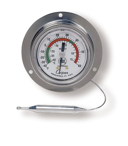 0070131381019 - COOPER-ATKINS 6812-01-3 VAPOR TENSION PANEL THERMOMETER WITH BACK FLANGE, NSF CERTIFIED, -40/60°F TEMPERATURE RANGE