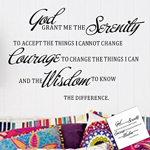 0701470584280 - WEKSI HOT GOD GRANT ME THE SERENITY PRAYER BIBLE ART VINYL WALL STICKERS DECOR HOME DECAL ART REMOVABLE