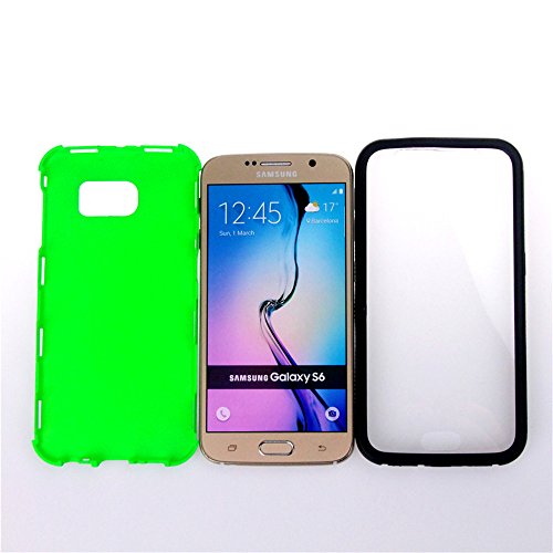 0701473811291 - BEBONCOOL(TM) SAMSUNG GALAXY S6 FLIP CASEX FULL-BODY RUGGED HOLSTER CASE WITH BUILT-IN SCREEN PROTECTOR COVER CASE FOR SAMSUNG GALAXY S6 (GREEN)