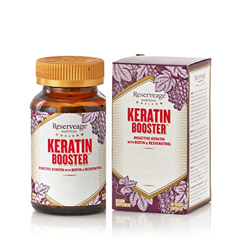 0701582440580 - RESERVEAGE NUTRITION - KERATIN BOOSTER WITH BIOTIN, FOR HEALTHY HAIR, NAILS, AND SKIN, 60 VEG CAPSULES