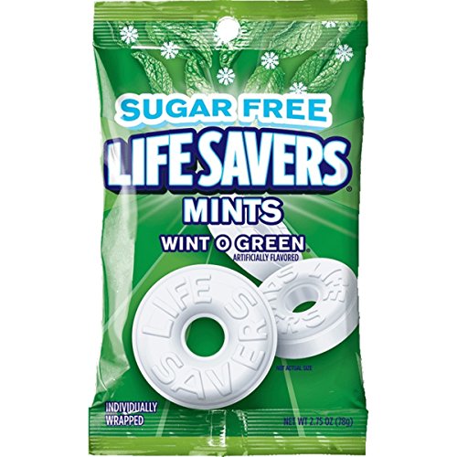 0701607242229 - LIFE SAVERS WINT O GREEN SUGARFREE MINTS CANDY BAG, 2.75 OUNCE (PACK OF 12)
