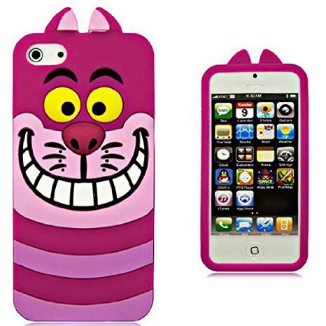 0701630159181 - FULL-SERVICE IPHONE 5/5S CASE, 3D CUTE CARTOON DISNEY MONSTER UNIVERSITY ANIMALS SOFT SILICONE BACK CASE COVER WITH FREE SCREEN PROTECTOR & STYLUS FOR APPLE IPHONE 5/5S - ALICE CAT