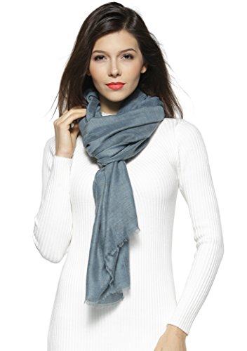 0701702164839 - WS NATURAL 100% EXTRA FINE COTTON SUPER SOFT LONG-STAPLE SCARF SHAWL. UNISEX. (BABY BLUE)