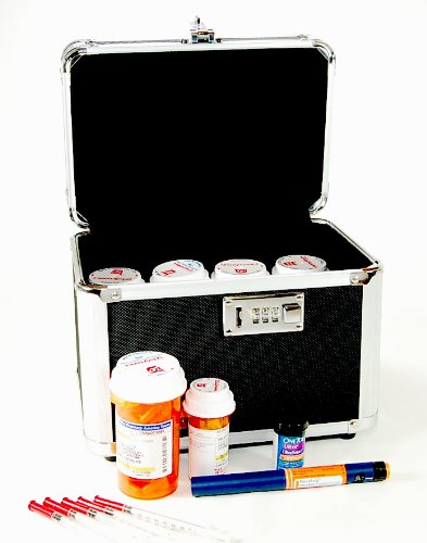 0701721139726 - VAULTZ COMBINATION LOCKING MEDICATION SAFE BOX (EXTERNAL DIMENSIONS: 7.75 H X 10.0 W X 7.25 D)