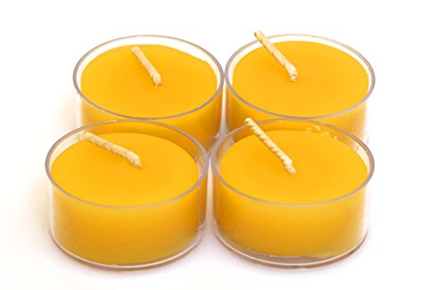 0701748979763 - 100% PURE ORIGINAL REFINED BEESWAX TEA LIGHT CANDLES WITH SPACIAL CHEMICAL FREE 100% COTTON/BEESWAX WICK *BOUNS* GET A FREE DRIPLESS BEESWAX LIGHTER WICK