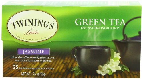 0070177189174 - TWININGS GREEN TEA WITH JASMINE, 25 COUNT