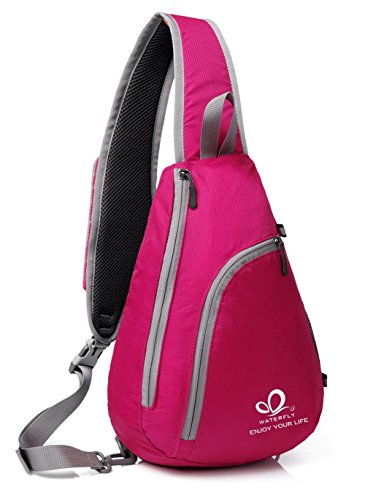 0701772763451 - WATERFLY CHEST SLING SHOULDER BACKPACKS BAGS FASHION CUTE CROSSBODY ROPE TRIANGLE PACK RUCKSACK FOR HIKING OR MULTIPURPOSE DAYPACKS AND SCHOOL HANDBAG FOR MAN WOMEN LADY GIRL TEENS(ROSE)