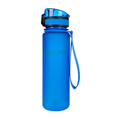 0701772766315 - WATERFLY 17 OZ / OUNCE BPA FREE USA TTITAN MATERIAL WIDE MOUSE WATER BOTTLES CUPS HYDRATION FILTRATION FOR MAN WOMEN SPORT OUTDOORS CAMPING HIKING(BLUE)