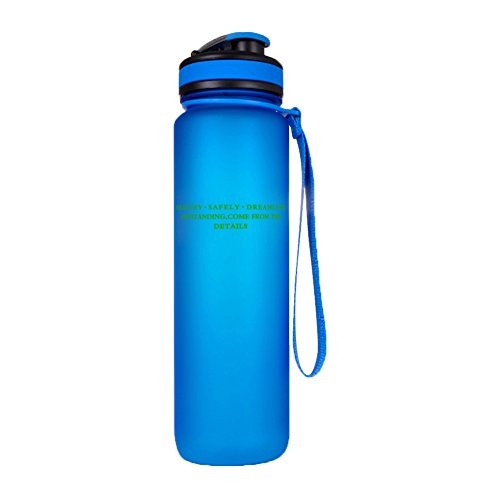 0701772766391 - WATERFLY 32 OZ / OUNCE BPA FREE USA TTITAN MATERIAL WIDE MOUSE WATER BOTTLES CUPS HYDRATION FILTRATION FOR MAN WOMEN SPORT OUTDOORS CAMPING HIKING(BLUE)