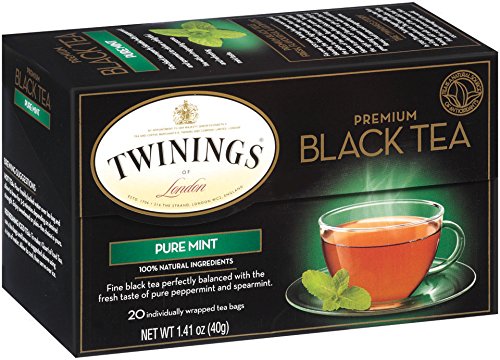 0070177513887 - TWININGS FLAVORED BLACK TEA, PURE MINT, 20 COUNT BAGGED TEA (6 PACK)