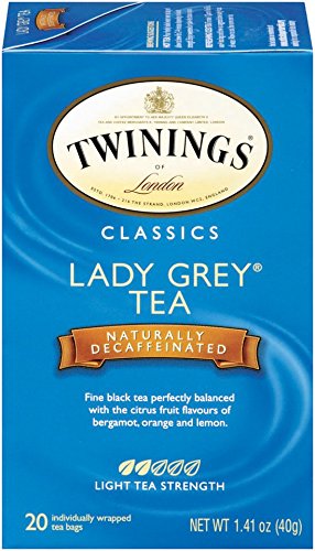 0070177808402 - TWININGS DECAF BLACK TEA, LADY GREY, 20 COUNT BAGGED TEA (6 PACK)