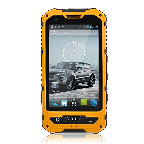 0701799740992 - 4 INCH WATERPROOF 3G RUGGED ANDROID 4.2 SMARTPHONE 1.2GHZ DUAL CORE DUAL SIM DUSTPROOF SHOCKPROOF CAPACITIVE SCREEN GPS 5MP A8 (YELLOW)