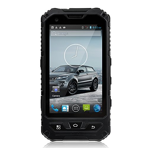 0701799741012 - 4 INCH WATERPROOF 3G RUGGED ANDROID 4.2 SMARTPHONE 1.2GHZ DUAL CORE DUAL SIM DUSTPROOF SHOCKPROOF CAPACITIVE SCREEN GPS 5MP A8 (BLACK)