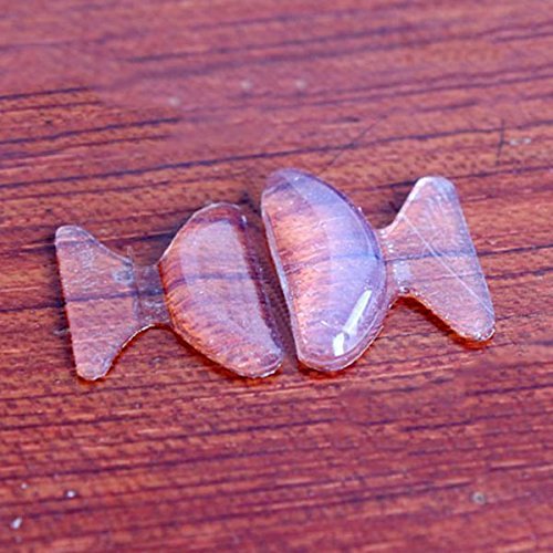 0701799935411 - EYEGLASS SUNGLASS SPECTACLES ANTI-SLIP CLEAR SILICONE SOFT STICK ON NOSE PAD COMFORTABLE PADS TRASPARENT