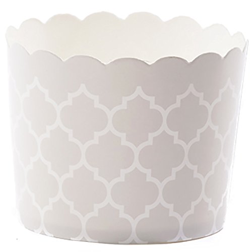 0701807937840 - SIMPLY BAKED LARGE PAPER BAKING CUP, PEARL QUADRAFOIL, 20-PACK, ENTERTAIN WITH EASE AND STYLE, SERVE CUPCAKES, ICE CREAM, APPETIZERS AND MORE
