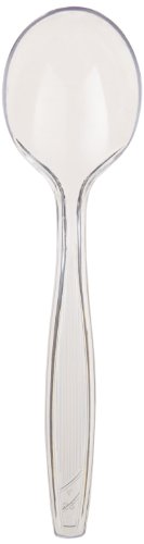 0701810747849 - DIXIE SH017 HEAVY WEIGHT POLYSTYRENE SOUP SPOON, 5.75 LENGTH, CRYSTAL CLEAR (CASE OF 1000)