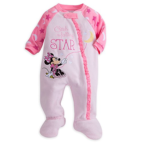 0701851027450 - DISNEY STORE MINNIE MOUSE SNAP BLANKET SLEEPER FOOTED FOR BABY (MINNIE) (3-6 MONTHS)