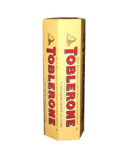 0701936102782 - TOBLERONE SWISS MILK CHOCOLATE WITH HONEY AND ALMOND NOUGAT - 6 BARS