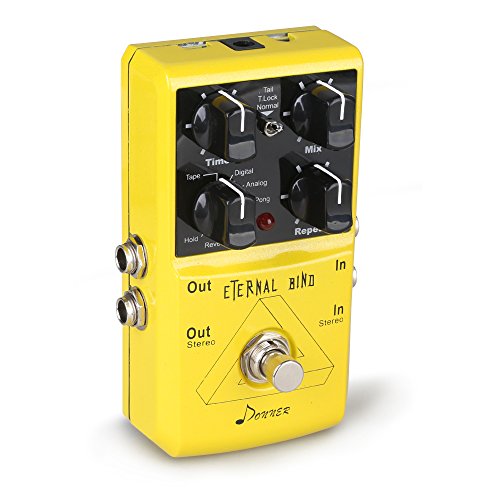 0701936595683 - DONNER ETERNAL BIND GUITAR EFFECTS PEDAL TRUE BYPASS STEREO SIGNAL PROCESSING 7 DELAY EFFECTS