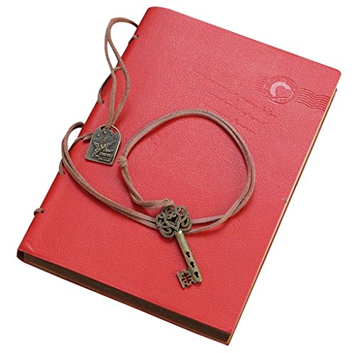 0701948140529 - GENERIC VINTAGE LEATHER JOURNAL DIARY NOTEBOOK (RED)