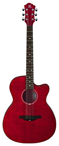 0701963031918 - B.C. RICH BCR3TRD ACOUSTIC-ELECTRIC GUITAR, TRANS RED