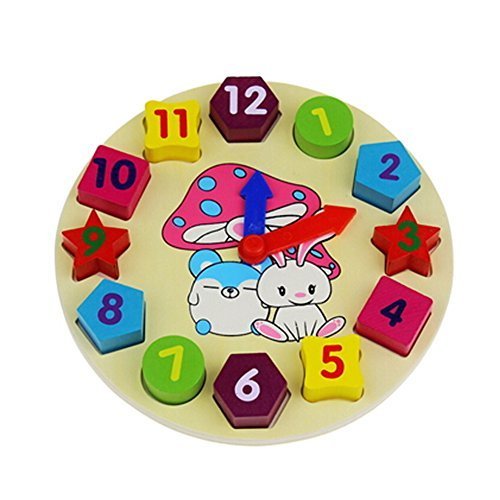 0701979977309 - GENERIC WOODEN 12 NUMBER CLOCK PUZZLE EDUCATIONAL TOY