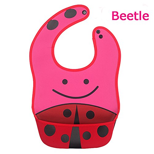 0702029735443 - GENERIC WATERPROOF BABY BIBS WITH TWO SNAPS, INFANT, PINK SMILE