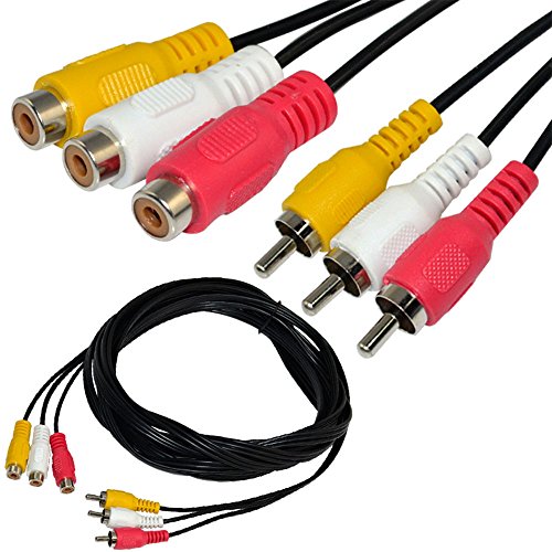 0702082825976 - 15FT 3RCA MALE TO FEMALE AUDIO COMPOSITE EXTENSION VIDEO CABLE DVD BY GENERIC