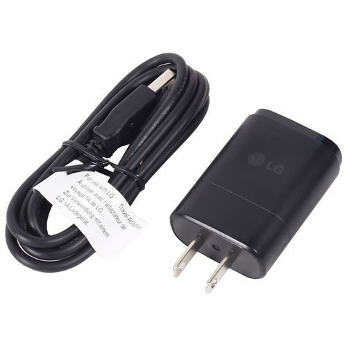 0702094024596 - LG OEM USB WALL AC CHARGER ADAPTER + MICRO USB CABLE FOR LG G FLEX 2, G FLEX, GOOGLE NEXUS 4, G3 VIGOR, G PRO LITE - NON-RETAIL PACKAGING - BLACK
