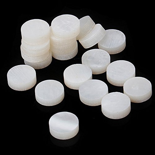 0702142601847 - WHITE MOTHER OF PEARL SHELL DOT FRET INLAY MAKER 6MM FOR GUITAR FINGERBOARD (PACK OF 20)