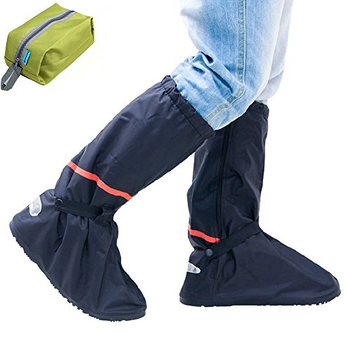 0702142923475 - WHOSE LEMON WATERPROOF WOMEN MEN HIGH BOOTS SHOES COVER THICKEN PVC REUSABLE RAIN-PROOF SNOWPROOF SHOES COVERS FOR MORTOCYCLE GARDEN HIKING CAMPING CLIMBING OUTDOOR ACTIVITIES WITH WATERPROOF SHOES COVER SPACE SAVER TRAVEL BAG(SHOES BAG COLORS SHIPS RAND
