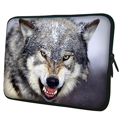 0702168806790 - WATERFLY WOLF FACE 12 INCH LAPTOP SLEEVES COMPUTER BAG NETBOOK NOTEBOOK BRIEFCASE FOR MACBOOK HP ELITEBOOK DELL LATITUDE ASUS MICROSOFT SURFACE PRO