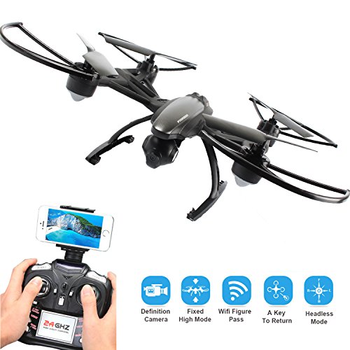 0702215604980 - AMOSTING FPV RC QUADCOPTER DRONE WITH 0.3MP CAMERA WIFI CONTROL - BLACK