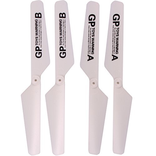 0702215609473 - RC QUADCOPTER F2 F2C WHITE AVIAX BLADE 006, AMOSTING DRONE MAIN PROPELLER FOR GPTOYS F2 F2C - WHITE ( 4 PCS)