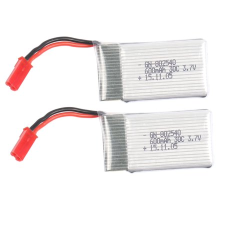 0702215609497 - RC QUADCOPTER JD509 509W BLACK PIONEER UFO BATTERY 18, AMOSTING DRONE 3.7V 600MAH LITHIUM ENERGY SOURCE ACCESSORIES SPARE PART ( 2 PCS)