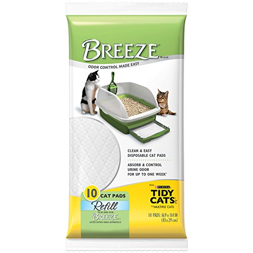 0070230158383 - TIDY CATS CAT LITTER, BREEZE, LITTER PAD REFILL, 10 COUNT POUCH, PACK OF 6