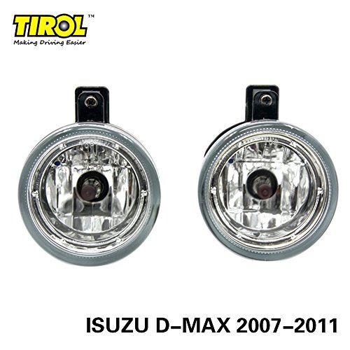 0702334347331 - TIROL FOG LIGHT KIT OEM REPLACEMENT FOR NEW ISUZU DMAX D-MAX 2007 2008 2009 2010 2011 FRONT BUMPER LAMPS PAIR