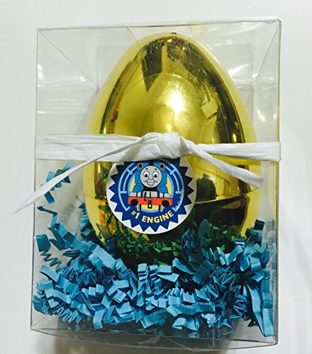 0702377451231 - *NEW* THOMAS & FRIENDS INSPIRED GOLD SURPRISE EGG, WITH THOMAS MINIS TRAIN TOY, STAMPER, STICKERS, CANDY, GUMMIES LARGE 4