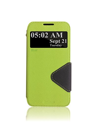 0702380164449 - ROAR- SUPER SLIM PU LEATHER/ DIARY WALLET VIEW CASE FOR LG OPTIMUS G PRO E980 F240 E985 (GREEN/NAVY)