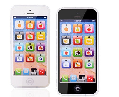 0702380673743 - YPHONE KIDS LEARNING TOY PLAY CELL PHONE BLACK WITH USB RECHARABLE