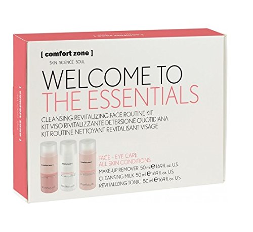 0702563648049 - COMFORT ZONE - WELCOME TO THE ESSENTIALS KIT - A SIMPLE SKINCARE REGIME FOR ALL SKIN TYPES - INCLUDES MAKEUP REMOVER, CLEANSING MILK, AND REVITALIZING TONIC