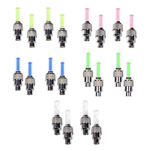 0702646728491 - COSMOS ® 10 PACK OF LED FLASH TYRE WHEEL VALVE CAP LIGHT FOR CAR BIKE BICYCLE MOTORBICYCLE WHEEL LIGHT TIRE (RED, YELLOW, BLUE, GREEN, COLORFUL)