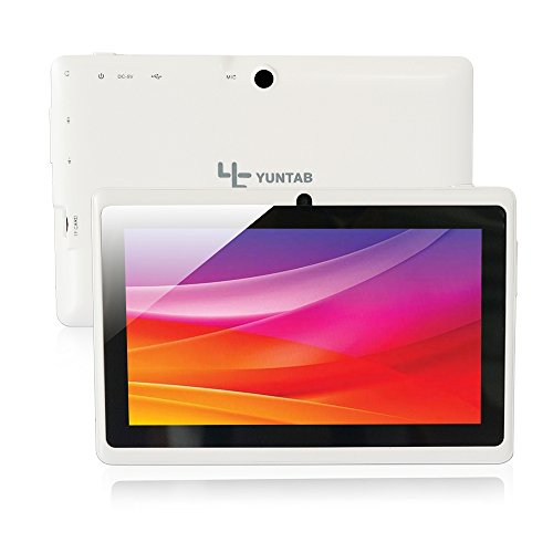0702658500870 - YUNTAB 8GB Y88 ALLWINNER A33 7 INCH TABLET PC ANDROID QUAD-CORE TABLET PC, 1024*600 CAPACITIVE, GOOGLE ANDROID 4.4 ,WITH DUAL CAMERA GOOGLE PLAY PRE-LOADED, EXTERNAL 3G ,3D-GAME WHITE
