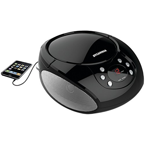 0702679475775 - SYLVANIA PORTABLE CD PLAYER & AM/FM RADIO TUNER MEGA BASS REFLEX BOOMBOX SOUND SYSTEM PLUS 6FT AUX CABLE TO CONNECT ANY IPOD, IPHONE OR MP3 DIGITAL AUDIO PLAYER