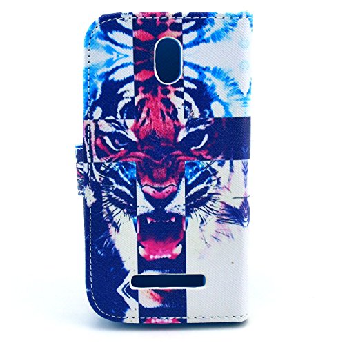 0702679790915 - RJTCASE COOL TIGER DESIGN LEATHER FLIP WALLET STAND POUCH BAG SKIN COVER CASE FOR HTC DESIRE 500