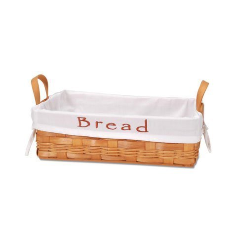 0702685250649 - BREAD BASKET WITH EMBROIDERED REMOVABLE CLOTH LINING