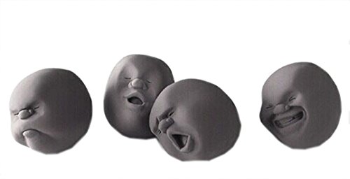 0702706956161 - GENERIC 4PCS/SET VENT HUMAN FACE BALL ANTI-STRESS BALL OF JAPANESE DESIGN CAO MARU CAOMARU BROWN FUNNY DECOMPRESSION TOY GIFT
