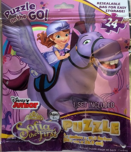 0702785776889 - DISNEY SOFIA THE FIRST AND FLYING HORSE MINIMUS PUZZLE ON THE GO FOIL BAG 24-PC