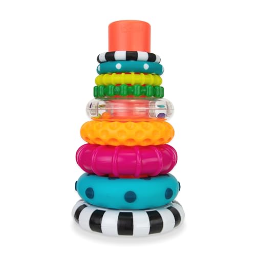 0702872620927 - SASSY STACKS OF CIRCLES STACKING RING STEM LEARNING TOY, 9 PIECE SET, AGE 6+ MONTHS